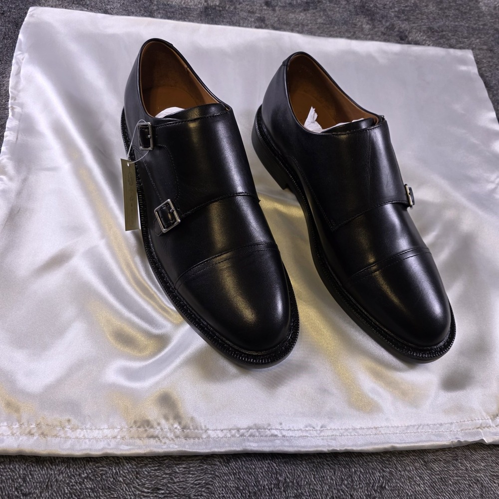 Polo Ralph Lauren Asher Double Monk Strap Oxford Leather Dress Shoes Size 10.5